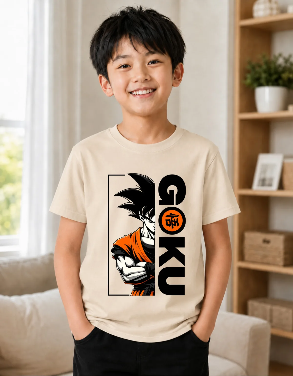 Camiseta Infantil Goku Urban Vertical